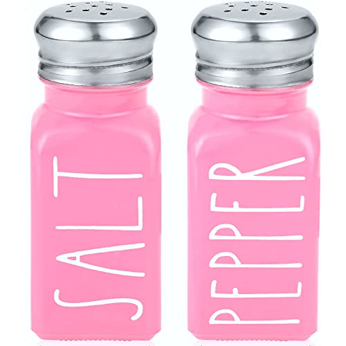 Farmhouse Decor Glass Salt & Pepper Shakers, Kitchen Accessory, Gifts  (10 colors)