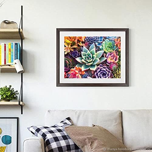 5D Full Drill Diamond Painting Kit For Adults, Kids & Beginners - Colorful Succulents