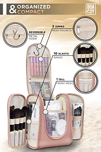 Premium Hanging Travel Toiletry or Cosmetics Bag Organizer Kit for Women or Men  (10 colors)