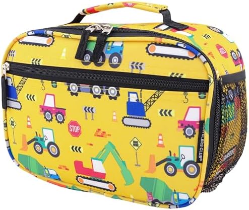 5-Piece Unisex Kid's Rolling Travel Luggage Set w/Neck Roll & Luggage Tag, Truck Yeah!