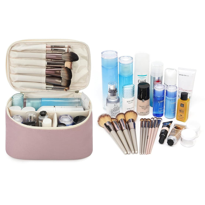 Large Makeup, Cosmetics & Toiletries Organizer Case, Adjustable Compartments  (4 colors)