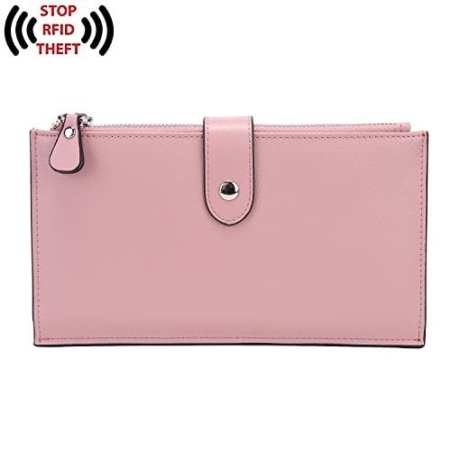 Women's Leather Phone Holder Wallet Organizer, RFID Blocking, 23 Slots  (6 colors)