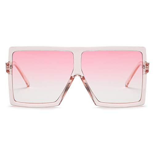 Unisex Square Oversized Flat Top Sunglasses Fashion Shades  (10 colors)