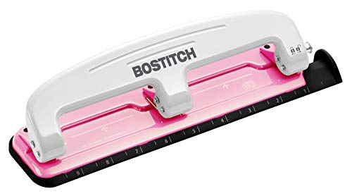 Reduced Effort Pink 3-Hole Punch