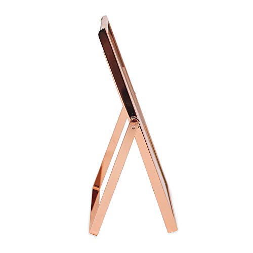 Rose Gold Flat 5x7 Rectangle Metal Picture Frame w/Pull Out Easel Stand
