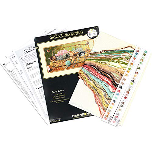 Cat Lovers Needlecrafts Counted Cross Stitch Kit, Kitty Litter