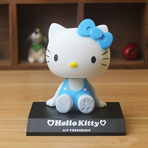 Anime Hello Kitty Bobblehead Car Decoration Accessory Doll, Blue