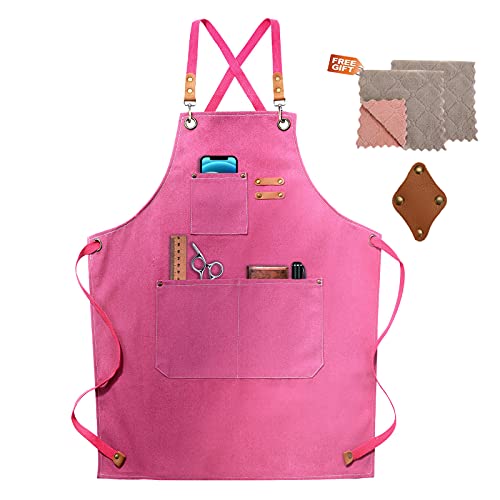 Large Pockets Adjustable Apron, Multiuse, Cooking, BBQ, Crafting, Painting  (8 colors)