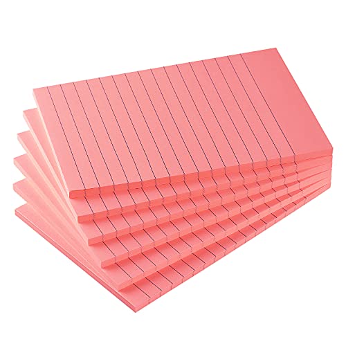 Sticky Notes 4x6, 6 Color Bright Colorful Sticky Pad, 6 Pads/Pack, 45  Sheets/Pad, Self-Sticky Note Pads