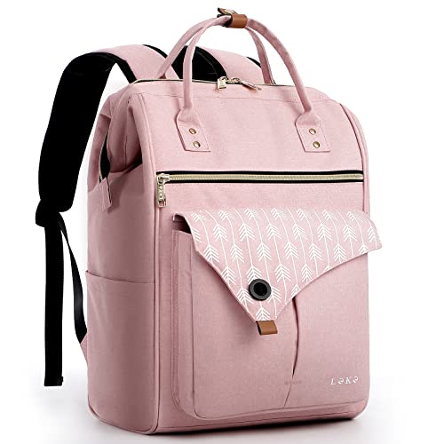 backpack women with laptop compartment Lekesky Backpack for Women, College Backpack for Women with Laptop Com – Pink and Caboodle