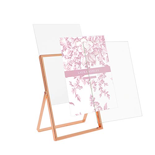 Rose Gold Flat 5x7 Rectangle Metal Picture Frame w/Pull Out Easel Stand