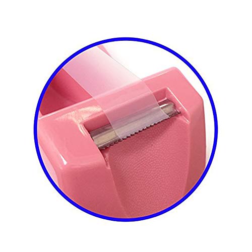 Pink Premium Heavy Duty Desktop Tape Dispenser w/Non-Skid Base