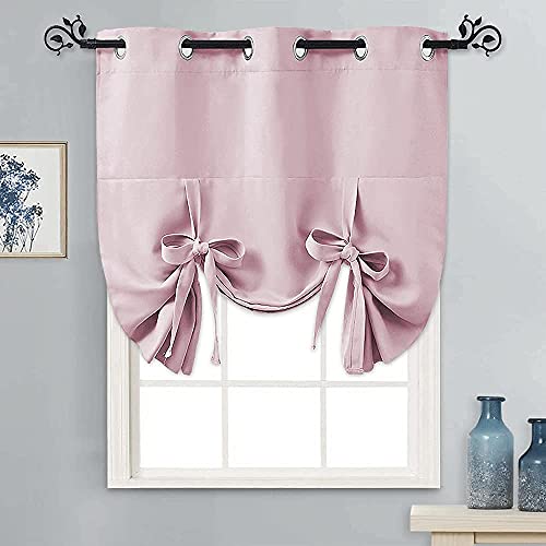 Kitchen Window Roman Shade Curtain Valance, 2 Sizes  (14 colors)