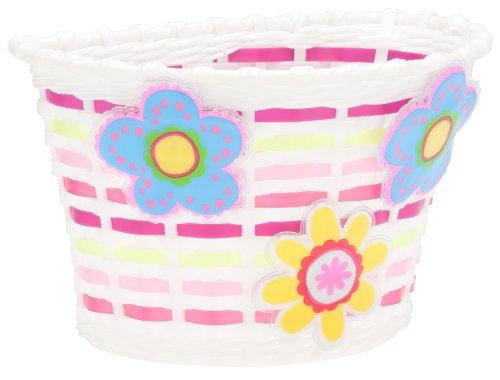 Schwinn Girl's Bicycle Lighted Basket, Pink and Blue Flowers