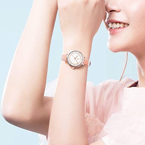Women's Feminine Two-Tone Casual Watch w/Leather Strap  (3 colors)
