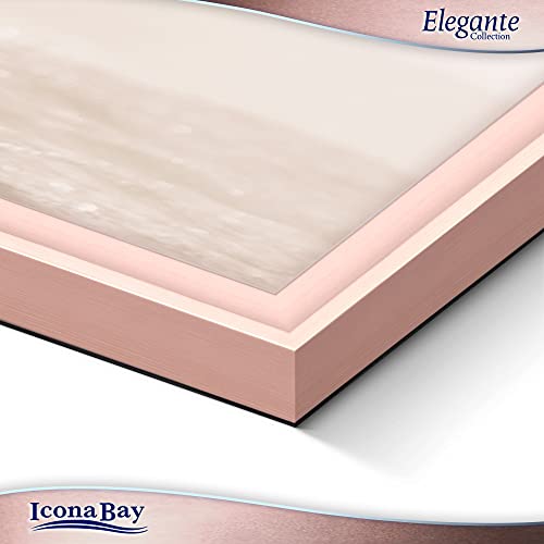 Icona Bay 8x10 Picture Frames (Rose Gold, 6 Pack), Contemporary Photo Frames 8 x 10, Wall Mount or Table Top, Elegante Collection