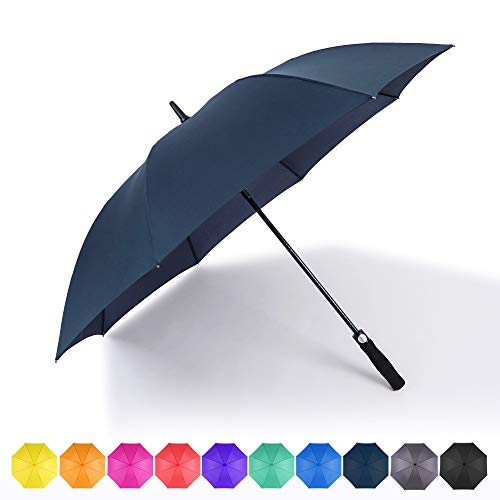 Golf or Rain Umbrella, UV Protection, Large & Windproof, Bright Neon Colors (13 colors)