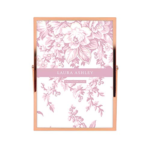 Rose Gold Flat 5x7 Rectangle Metal Picture Frame w/Pull Out Easel Stand