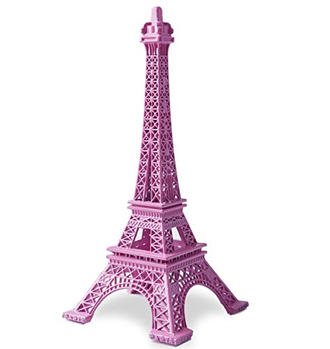 Pink Paris Eiffel Tower Metal Souvenir Tabletop Statue Decor, 7