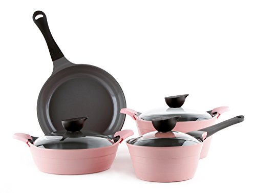 Neoflam Eela 7 Piece Ceramic Nonstick Cookware Set in Pink – Pink and  Caboodle
