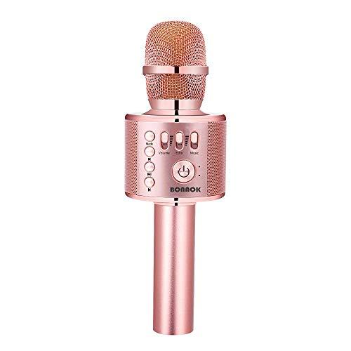 BONAOK Wireless Bluetooth Karaoke Microphone,3-in-1 Portable Handheld –  Pink and Caboodle