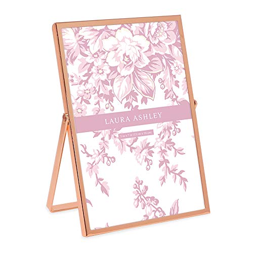 Rose Gold Flat 5x7 Rectangle Metal Picture Frame w/Pull Out Easel Stand