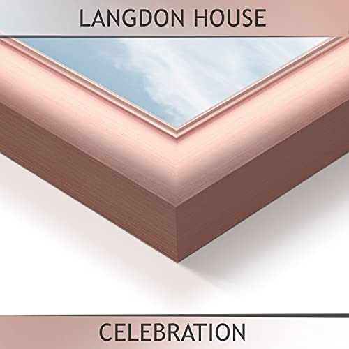Langdon House 8x10 Picture Frames (Rose Gold, 3 Pack), Contemporary Glam Photo Frames 8 x 10, Wall Mount or Table Top, Celebration Collection