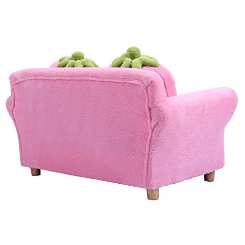 Costzon Kids Sofa Lounge Couch w/2 Cushions  (2 colors) - Pink and Caboodle