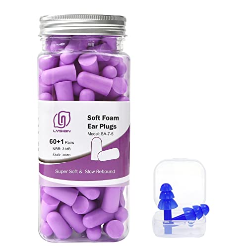 Ultra Soft Reusable Silicone Foam Earplugs for Noise Reduction from Snoring, Shooting, Travel  (5 colors)