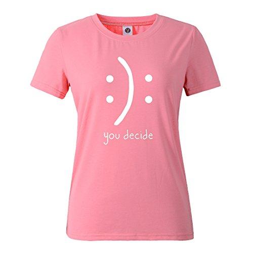 You Decide Casual Funny Pink T-Shirt Top