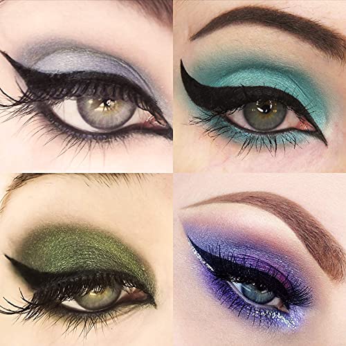 Silky-Smooth and Highly Pigmented Long Lasting Mineral Powder Eyeshadow, 4-Color Peacock Palette