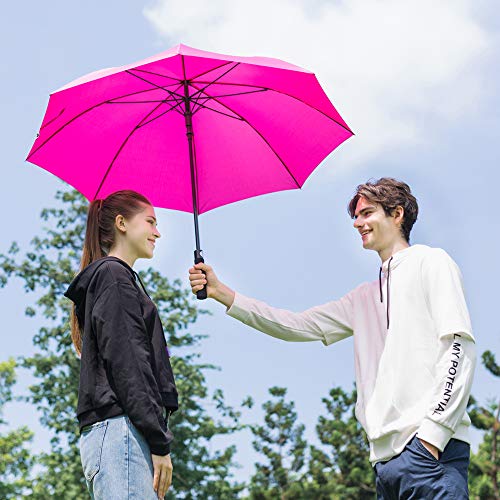 Golf or Rain Umbrella, UV Protection, Large & Windproof, Bright Neon Colors (13 colors)