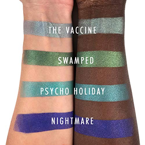 Silky-Smooth and Highly Pigmented Long Lasting Mineral Powder Eyeshadow, 4-Color Peacock Palette