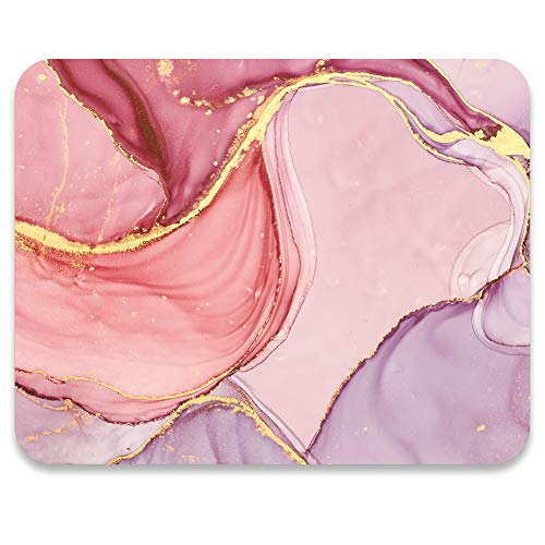 Mouse Pad, Pink Purple Gold Marble, Anti-Slip for Office, Work or Gaming