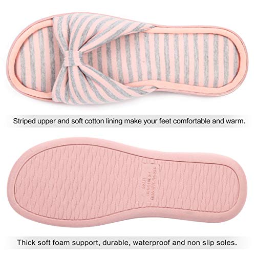 Women's Summer Open Toe Memory Foam Indoor-Outdoor Slippers  (6 colors)