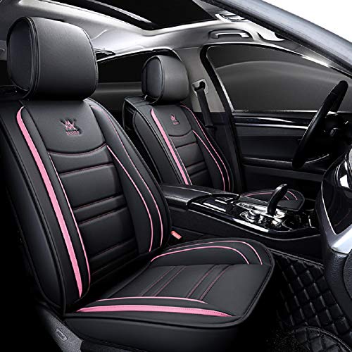Luxury Leather Universal Auto Car Seat Covers, 5-Pc Full Set
