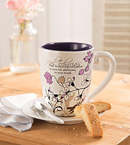 20oz Ceramic Coffee or Tea Mug w/Quote for Sister-in-Law, Floral Design, Purple and Lilac