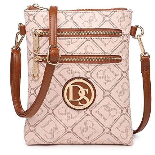 Mini Monogram Crossbody Bag With Small Zipper Purse And Adjustable Shoulder  Strap Women bag sets with Purse set