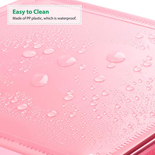 TomCare Cube Storage 12-Cube Storage Shelves Cube Organizer Closet Organizer DIY Bookshelf Bookcase Plastic Storage Cubes Shelf Clothes Storage Organizer Shelves for Bedroom Living Room Office, Pink