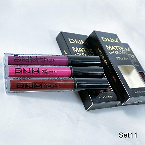3Pcs Rose, Scarlet & Purple Matte 24-hour Liquid Lipstick Set
