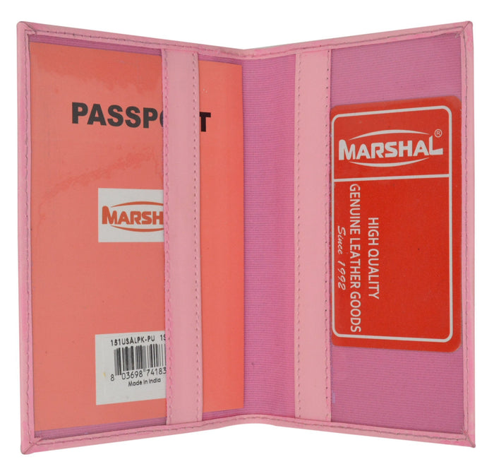 USA Gold Logo Passport Cover Holder for Travel By Marshal (Light Pink) - Pink and Caboodle