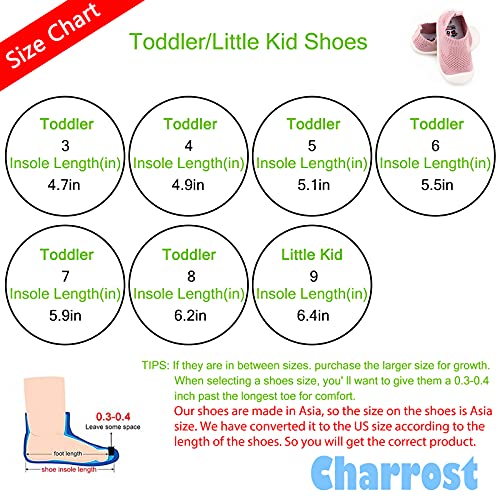 Baby First-Walking Shoes 1-4 Years Kid Shoes Trainers Toddler Infant Boys Girls Soft Sole Non Slip Cotton Mesh Breathable Lightweight Slip-on Sneakers Outdoor(Pink,4 Toddler) T15 - Pink and Caboodle