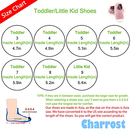 Baby First-Walking Shoes 1-4 Years Kid Shoes Trainers Toddler Infant Boys Girls Soft Sole Non Slip Cotton Mesh Breathable Lightweight Slip-on Sneakers Outdoor(Pink,4 Toddler) T15 - Pink and Caboodle