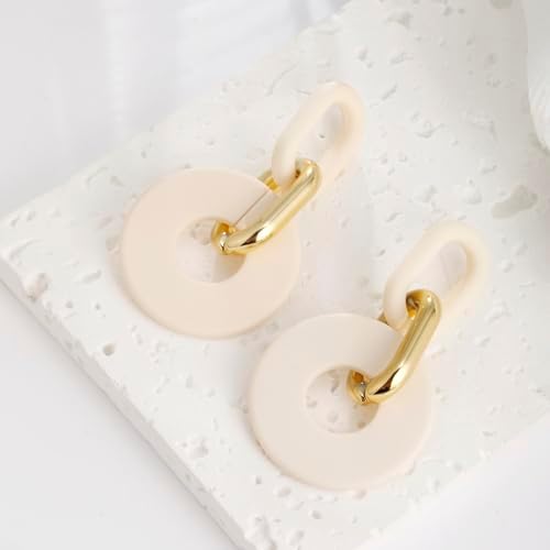 RUOFFETA Acrylic Rectangle Earrings, Fashion Acrylic Square/Oval/Hoop Statement Drop Earrings for Women girls
