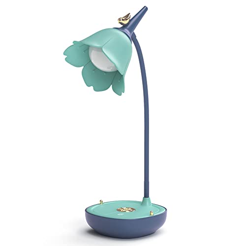 Cordless Gooseneck Dimmable Touch Control Fluted Flower Table or Desk Lamp  (6 colors)