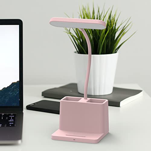 Cute Adjustable Desk Lamp, Rechargeable Battery LED Table Bedside Reading Lamp  (3 colors)