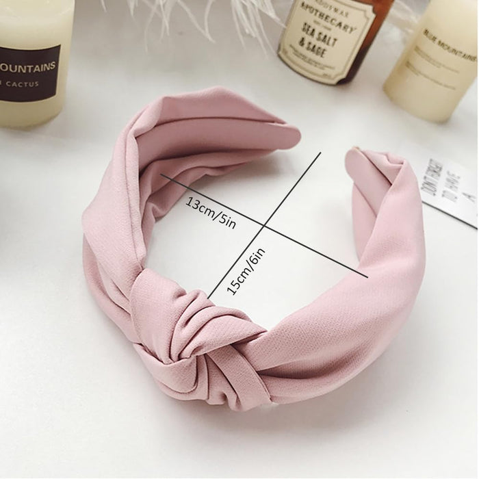 Wide Knotted Fabric Headband, Adjustable Hair Accessory for Women  (15 colors)