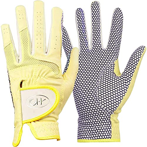 Women's Leather Golf Gloves, One Pair, Both Hands (4 colors)