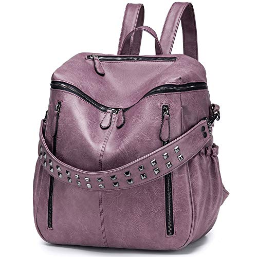 Large Convertible School or Travel Leather Backpack Purse Shoulder Bag  (18 colors)