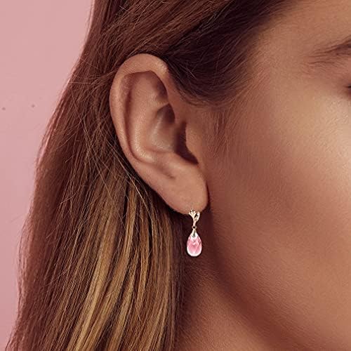 Austrian Crystal Teardrop Hypoallergenic Lever Back Dangle Earrings  (15 colors)